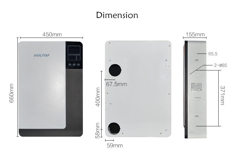 Wall mounted energy recovery ventilators